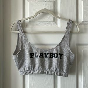Playboy by PACSUN gray sports bra size Medium!